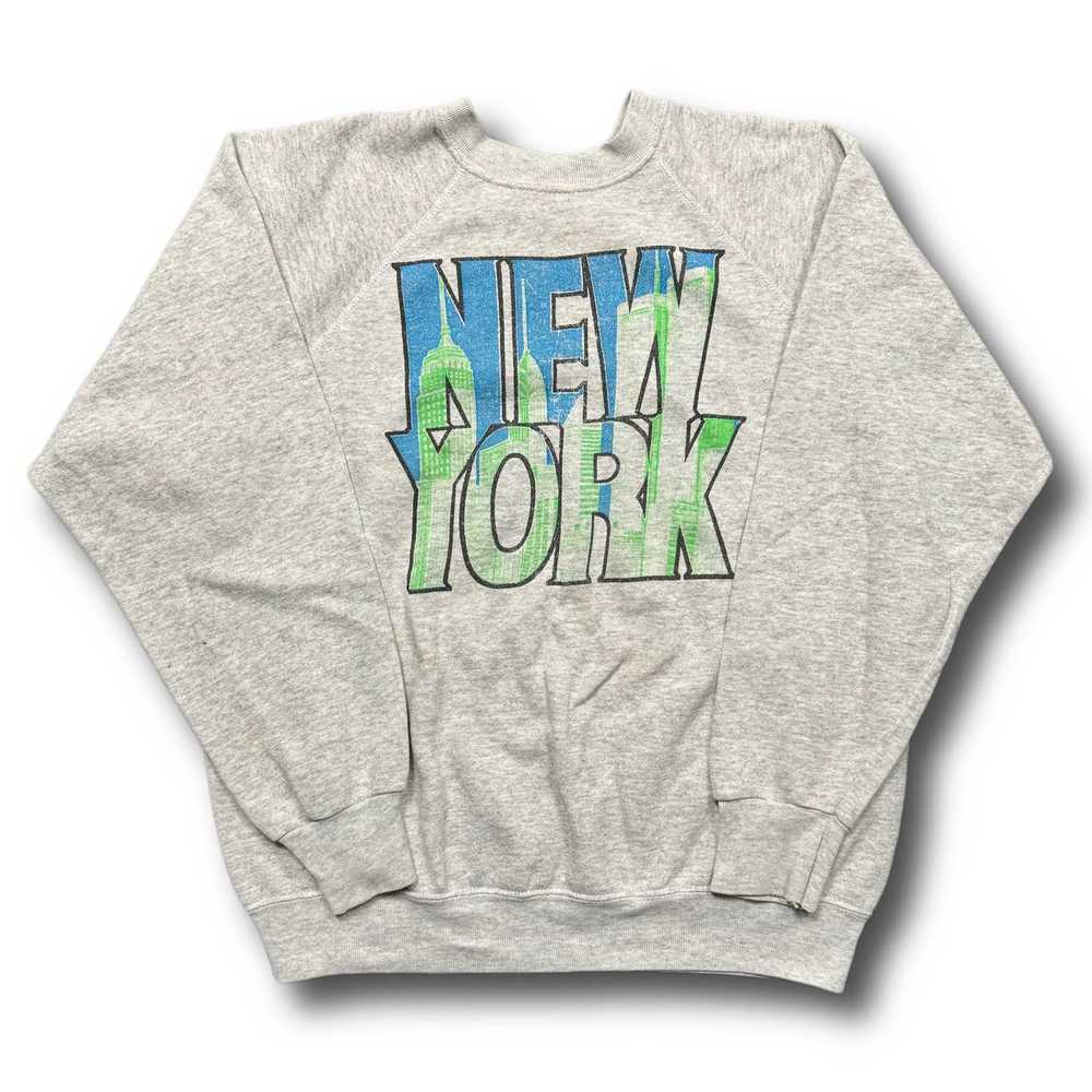 Vintage New York City 1991 Vintage Gray Graphic C… - image 1