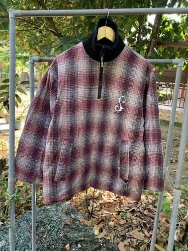 CP Shade Vintage 90s Shades Red Plaid Pullover Jac