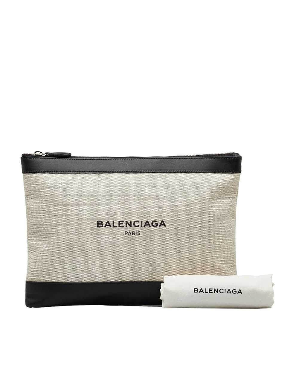 Balenciaga Navy Canvas Clutch Bag in Excellent Co… - image 9