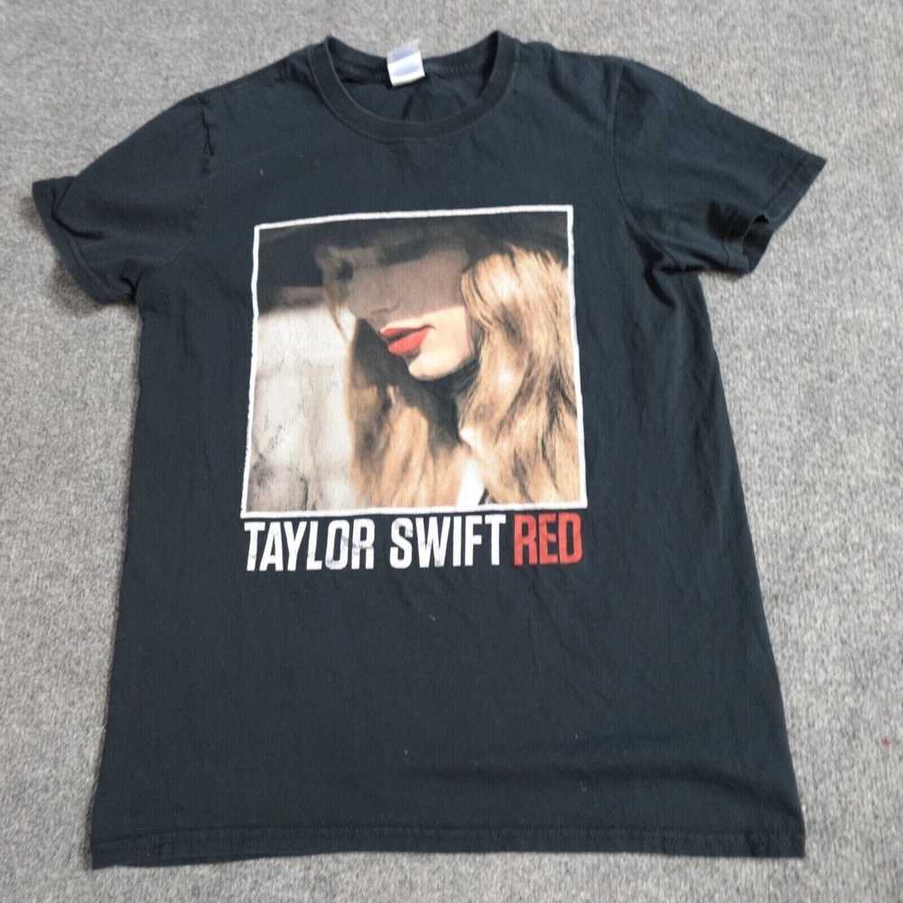 Band Tees Taylor Swift Womens T-shirt S Black Red… - image 1