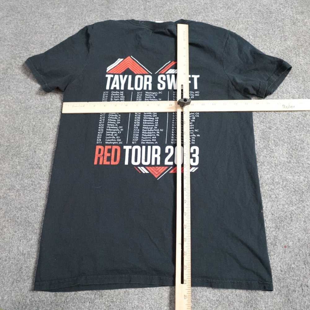 Band Tees Taylor Swift Womens T-shirt S Black Red… - image 6
