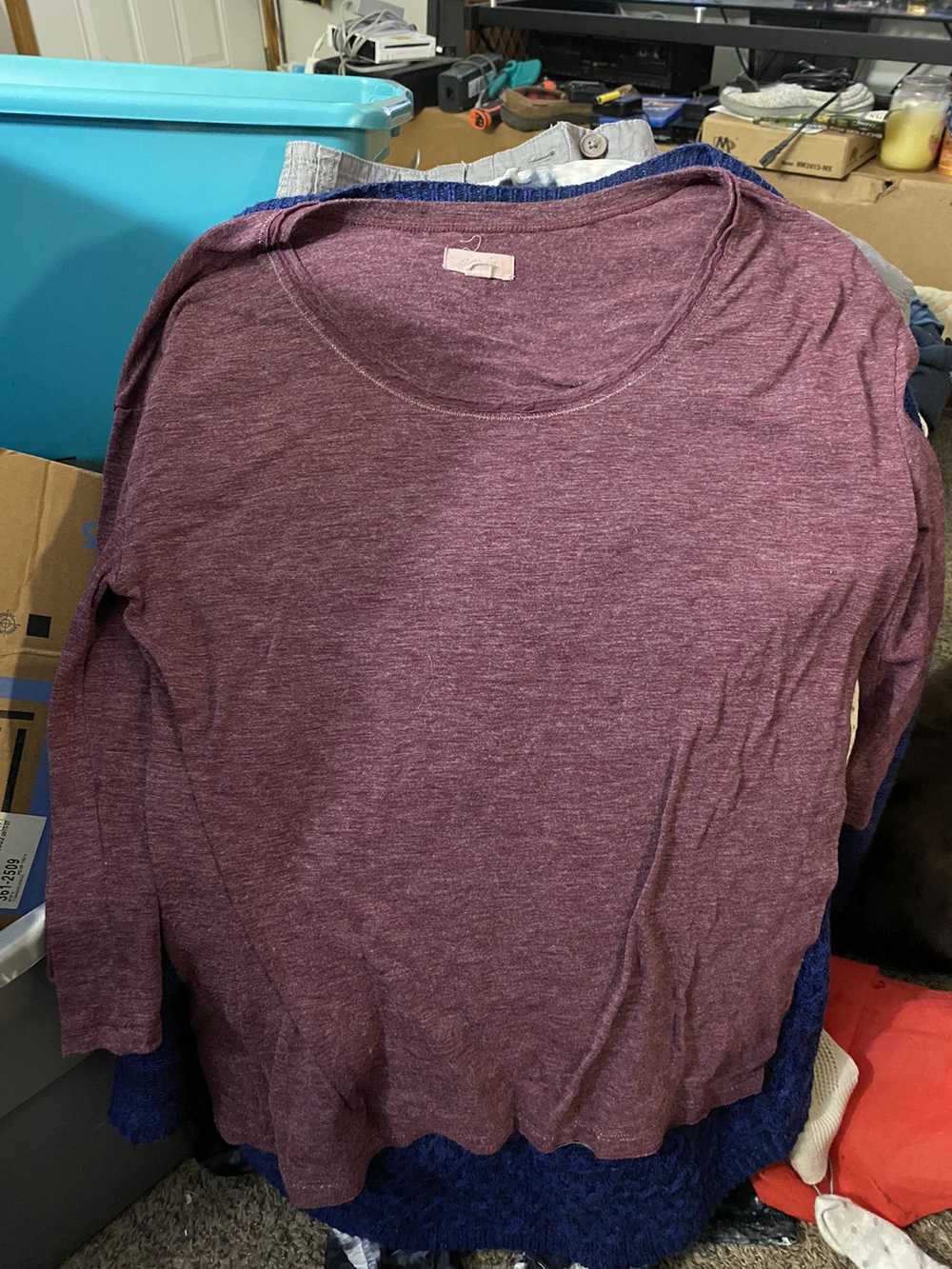 Other Aerie Purple Large Long Sleeve Shirt - image 1