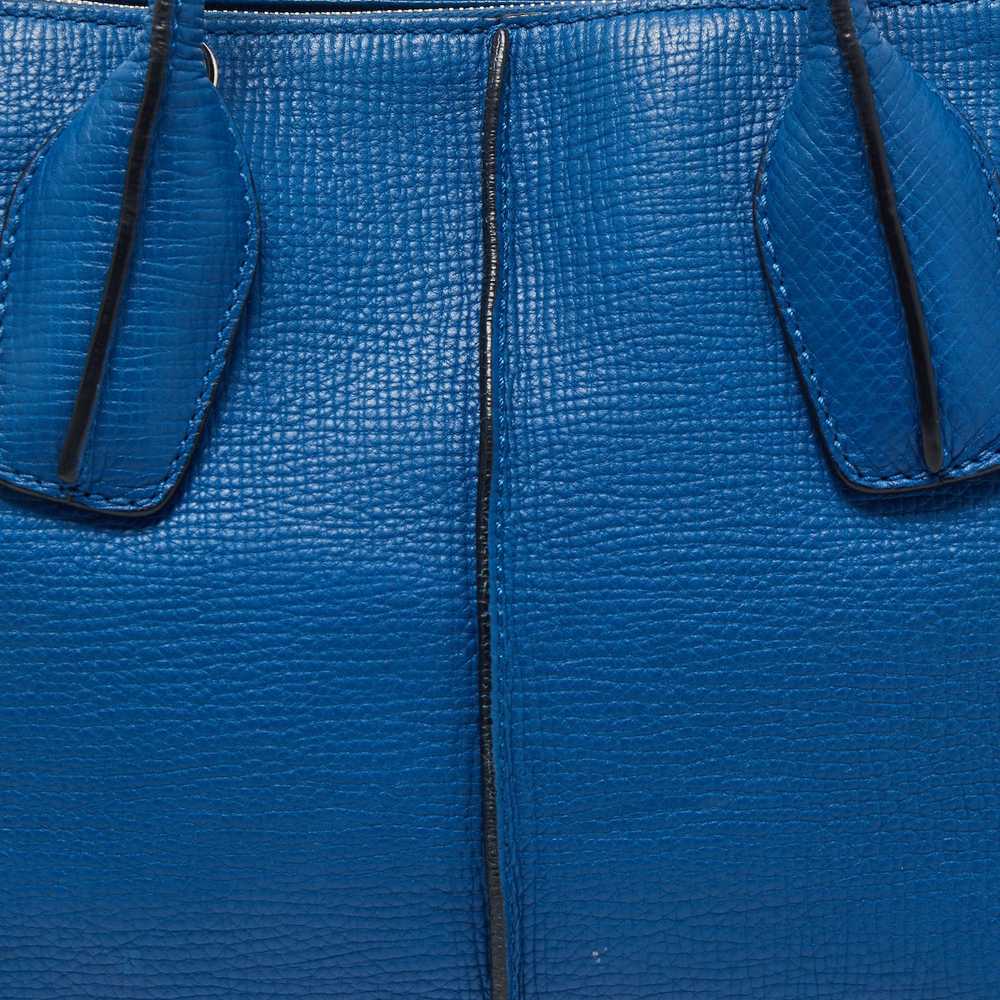 Tod's TOD'S Blue Leather Small D-Styling Shopper … - image 5