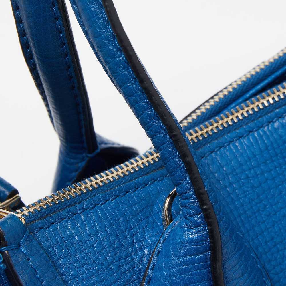 Tod's TOD'S Blue Leather Small D-Styling Shopper … - image 8