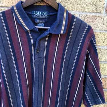 Vintage Vintage 80s Striped British Open Golf T S… - image 1