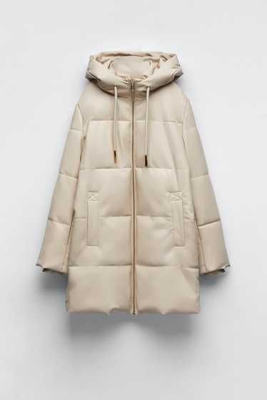 Zara Zara - WIND PROTECTION FAUX LEATHER PUFFER CO