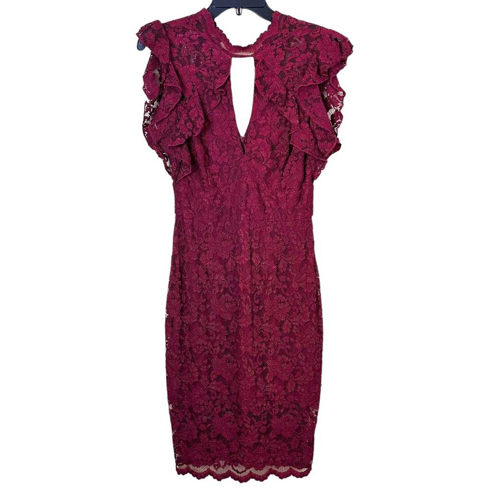 Saylor Saylor Anthropologie Red Maroon Lace Dress… - image 1