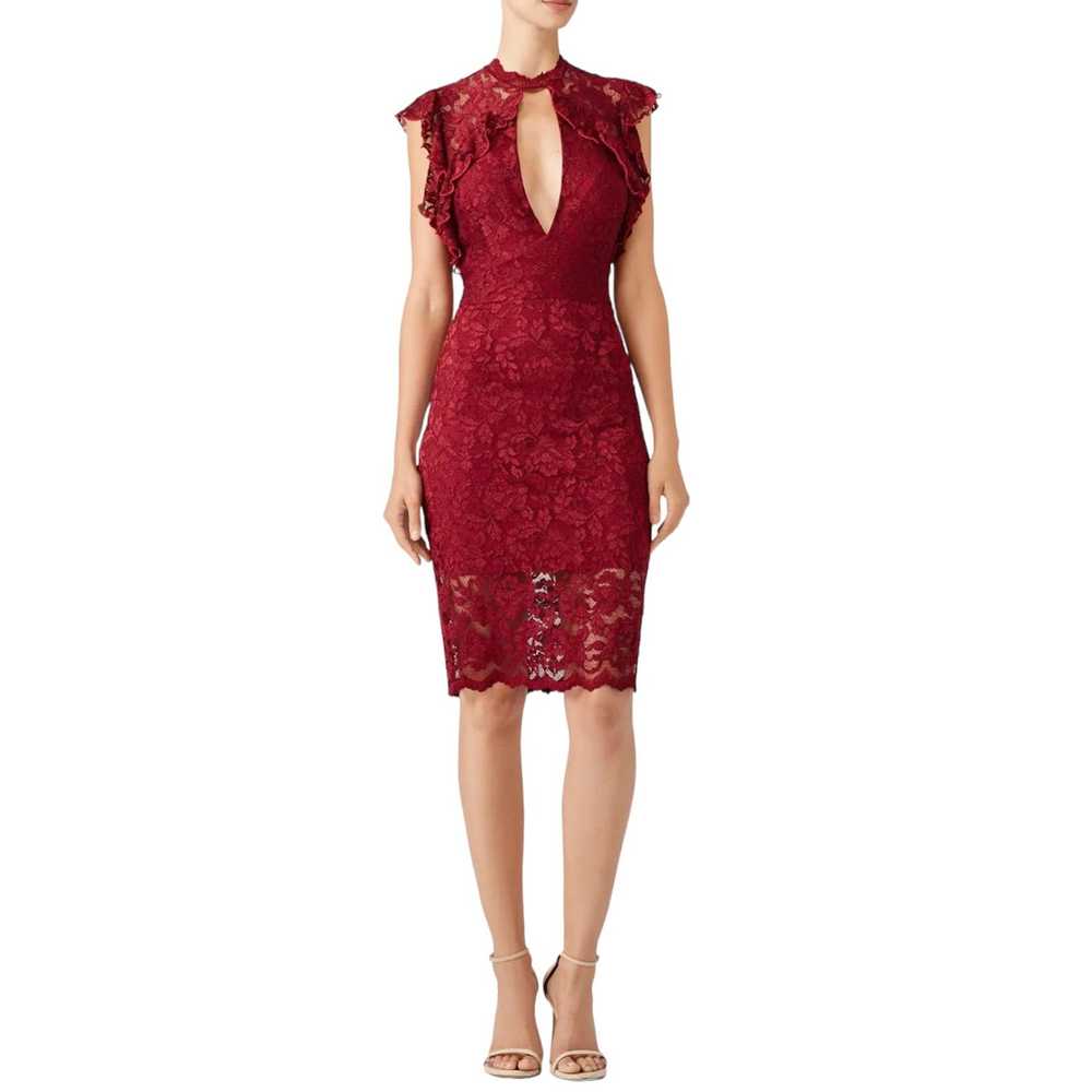 Saylor Saylor Anthropologie Red Maroon Lace Dress… - image 2