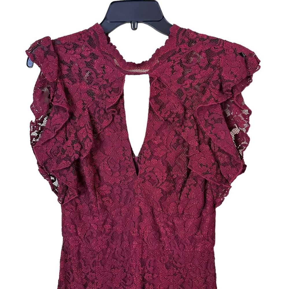 Saylor Saylor Anthropologie Red Maroon Lace Dress… - image 4