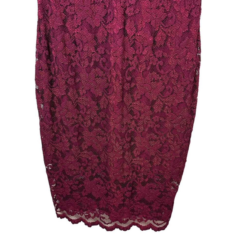 Saylor Saylor Anthropologie Red Maroon Lace Dress… - image 5