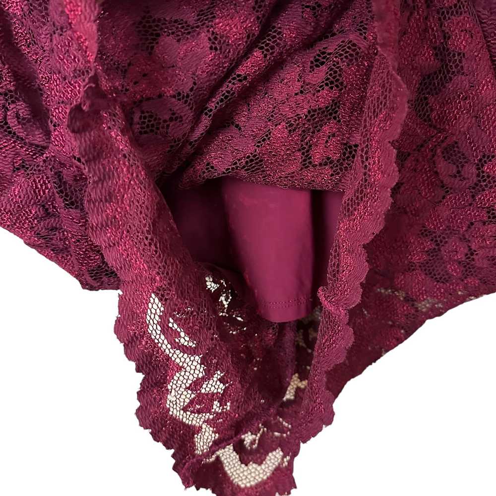 Saylor Saylor Anthropologie Red Maroon Lace Dress… - image 6