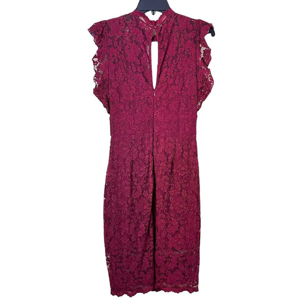 Saylor Saylor Anthropologie Red Maroon Lace Dress… - image 8