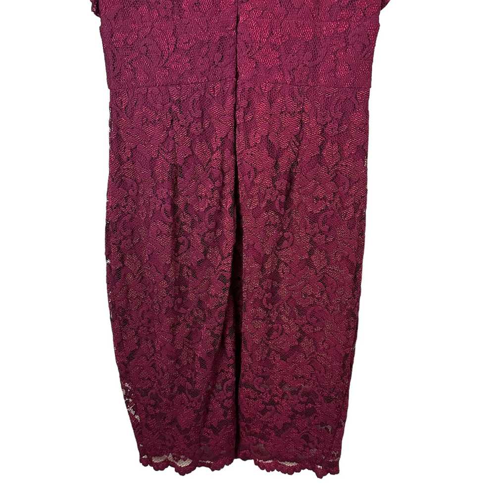 Saylor Saylor Anthropologie Red Maroon Lace Dress… - image 9