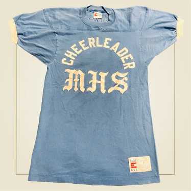 Vintage 1970s High School Cheerleader MHS T Shirt… - image 1
