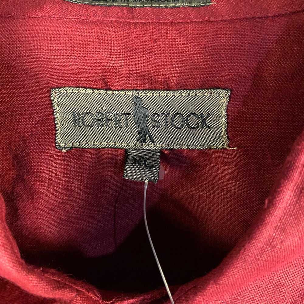 Vintage Robert Stock Button Up Shirt Men's XL 100… - image 3