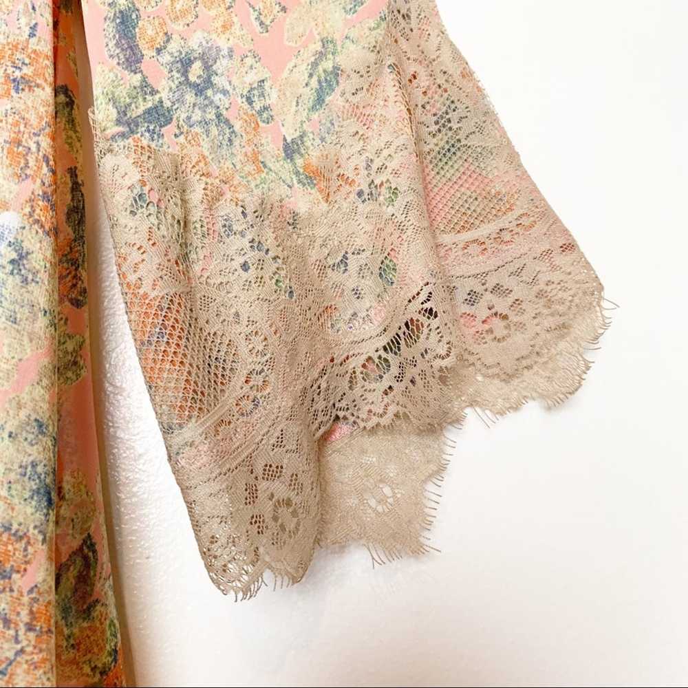 ASTR The Label Astr Peach Floral Lace Bell Sleeve… - image 8