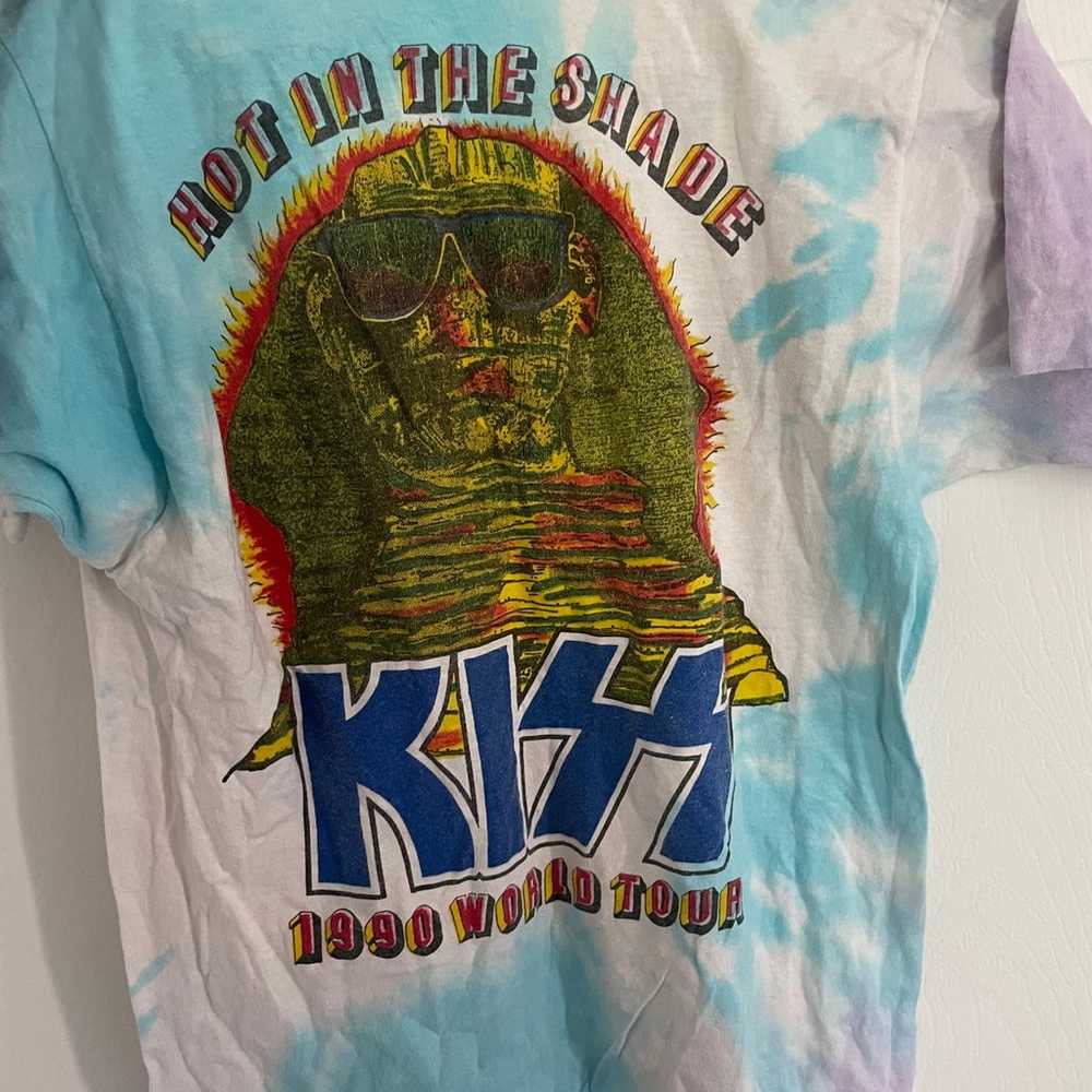 KISS 1990 hot in the shade RARE tour shirt - image 3