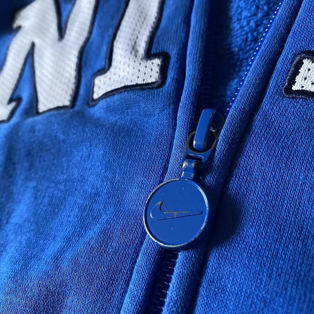 Nike Vintage NIKE Blue Zip Up Hoodie Big Logo - image 5