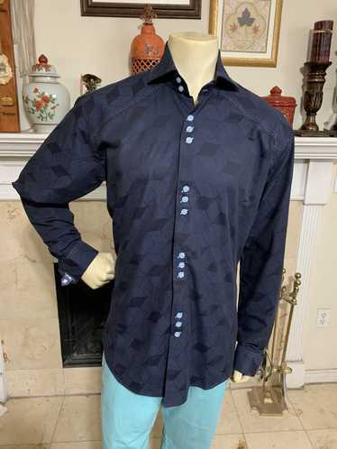 Bogosse Wide Spread collar Button Front Shirt