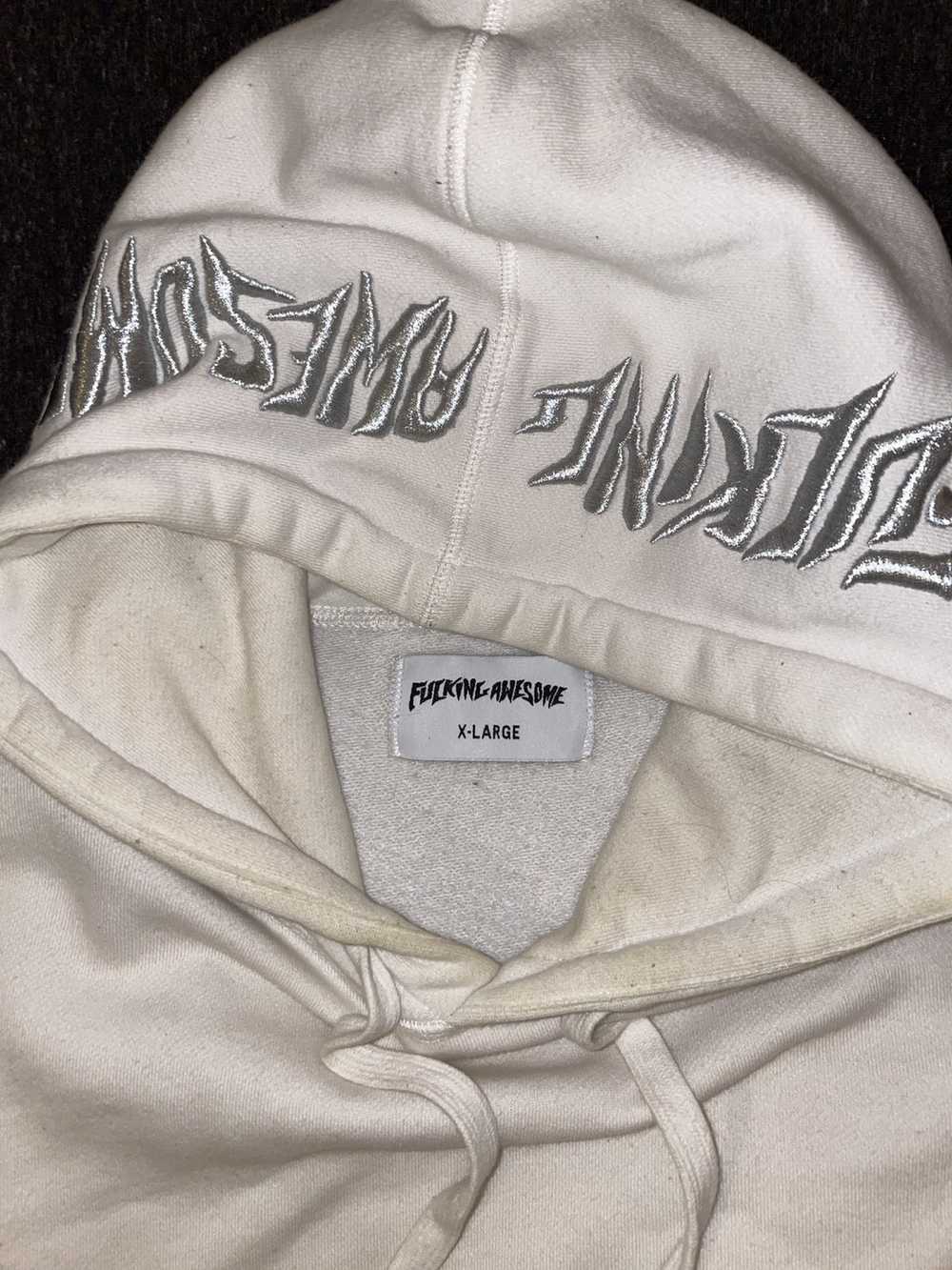 Fucking Awesome FA Embroidered Hood Sweatshirt - image 2