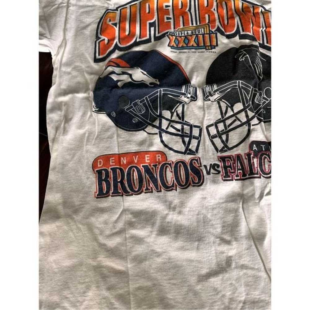 Vintage 1999 Super Bowl XXXIII Broncos Falcons T … - image 2
