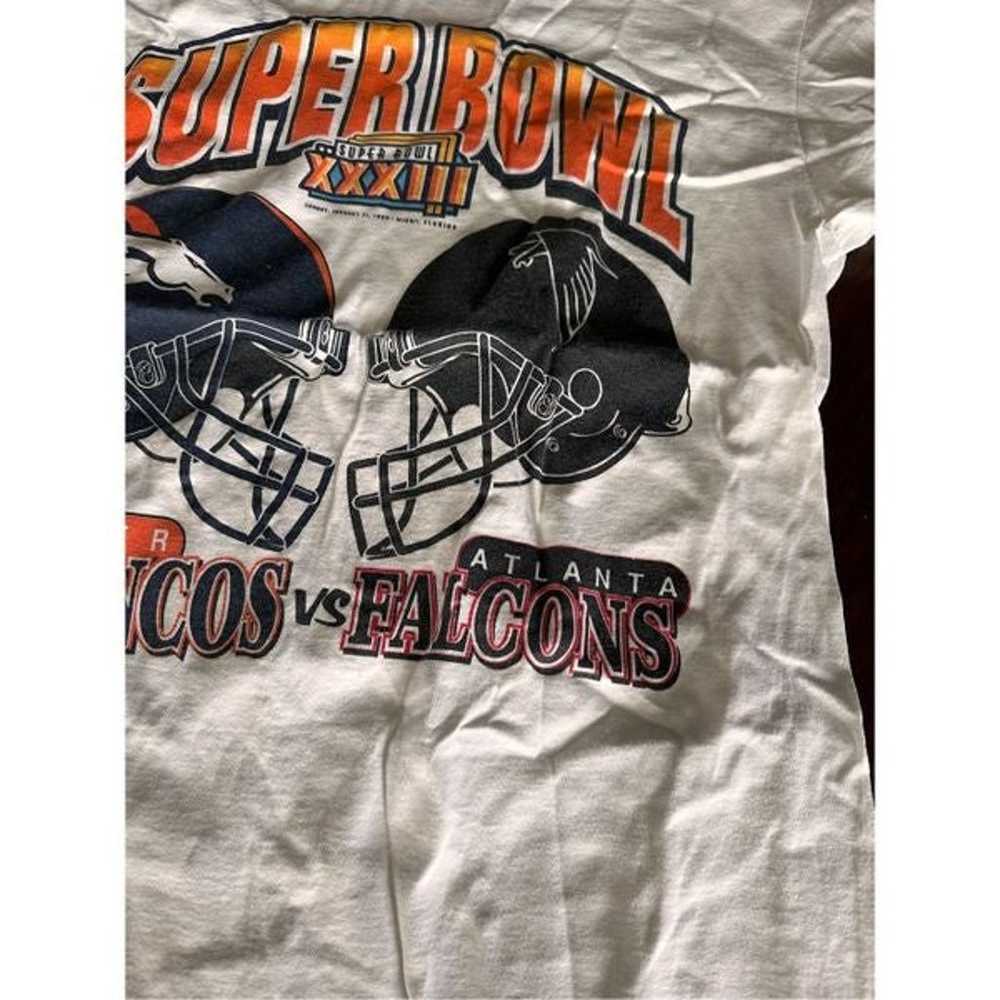Vintage 1999 Super Bowl XXXIII Broncos Falcons T … - image 3