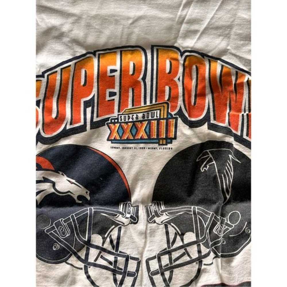 Vintage 1999 Super Bowl XXXIII Broncos Falcons T … - image 4