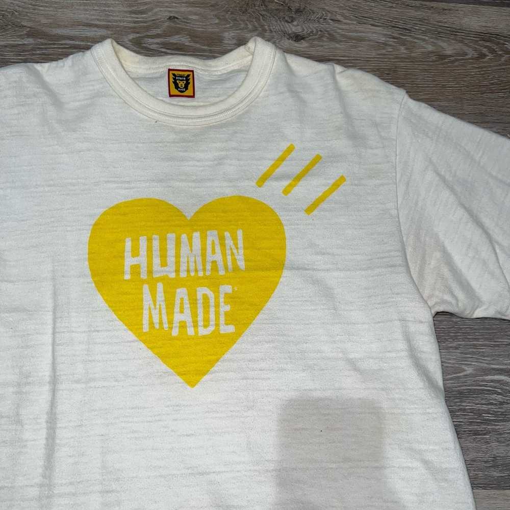 Human Made Yellow Heart Tee Large - image 8