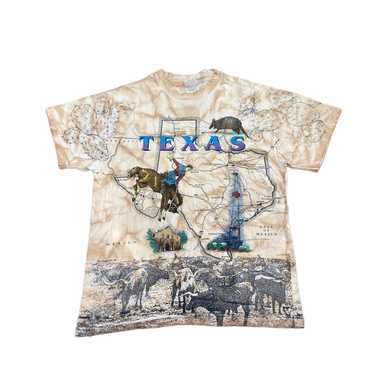 Vintage 93 AOP Texas Map Shirt - image 1
