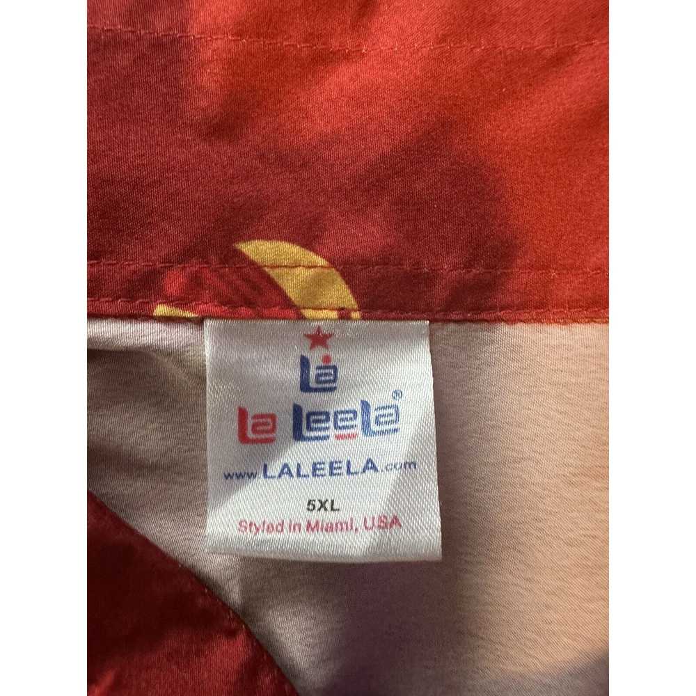 Other LA LEELA Men'sHawaiian Shirts 5XL Red/Orang… - image 8