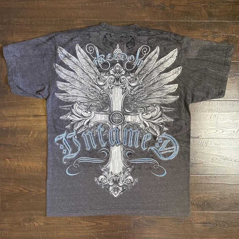 Vintage Y2K Affliction Style Grunge T Shirt Size … - image 2