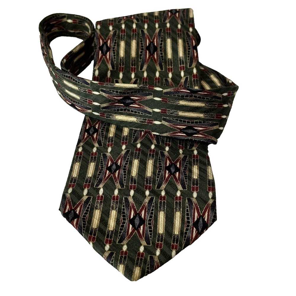 Other PAVIA Handmade italian Silk Tie Green/Red/B… - image 1