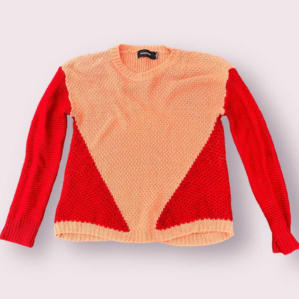 Minkpink MINKPINK color block sweater size S - image 3