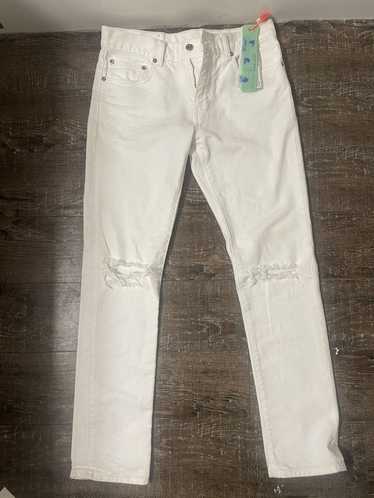 Off-White off-white corp distress skinny jeans whi