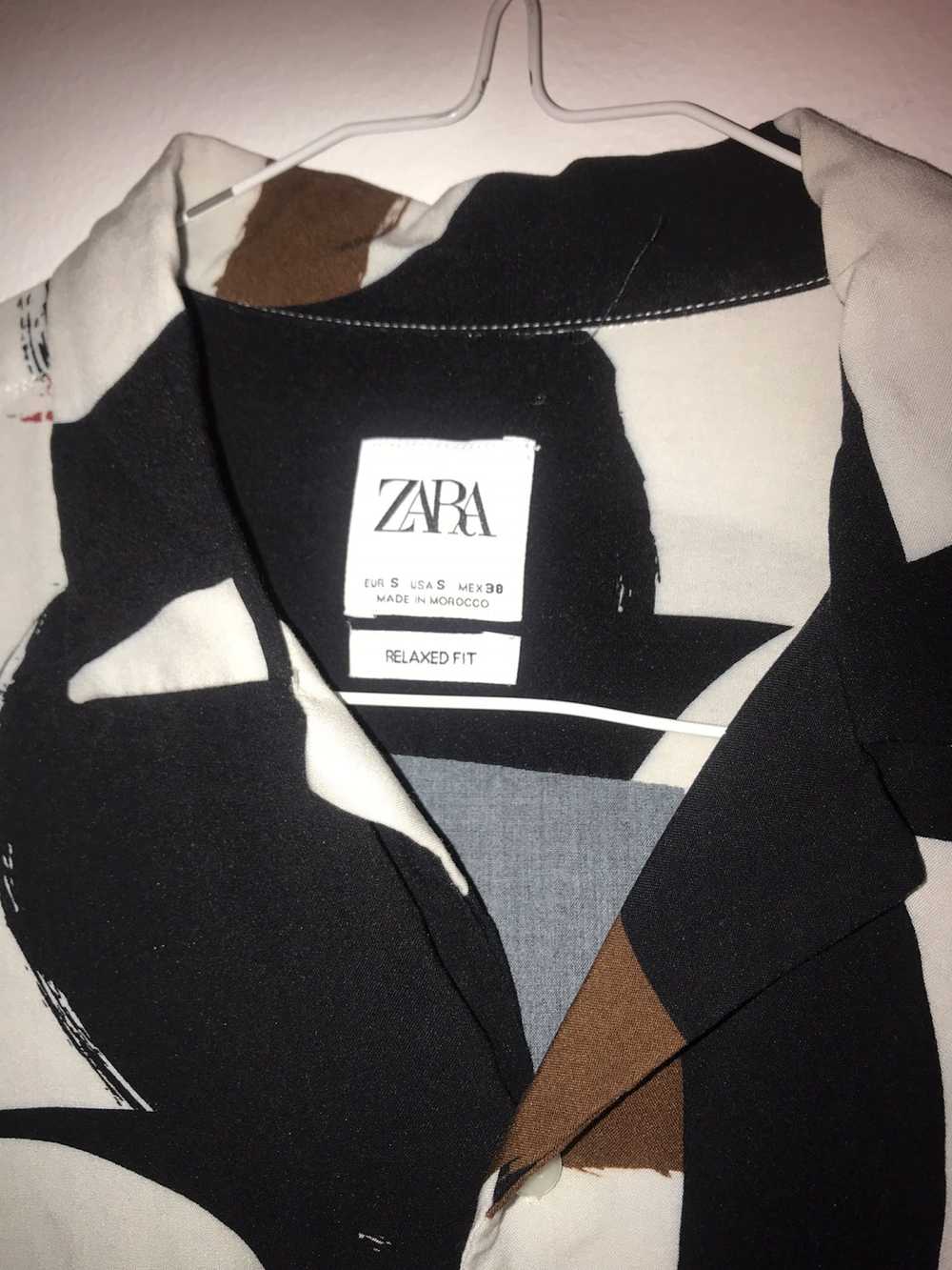 Zara Zara Relaxed Fit Patterned Short-Sleeve Shirt - image 2