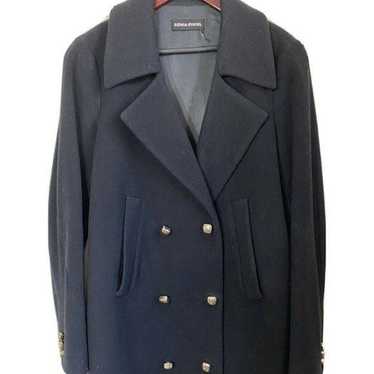 Sonia Rykiel SONIA RYKIEL Black Wool Pea Coat Siz… - image 1