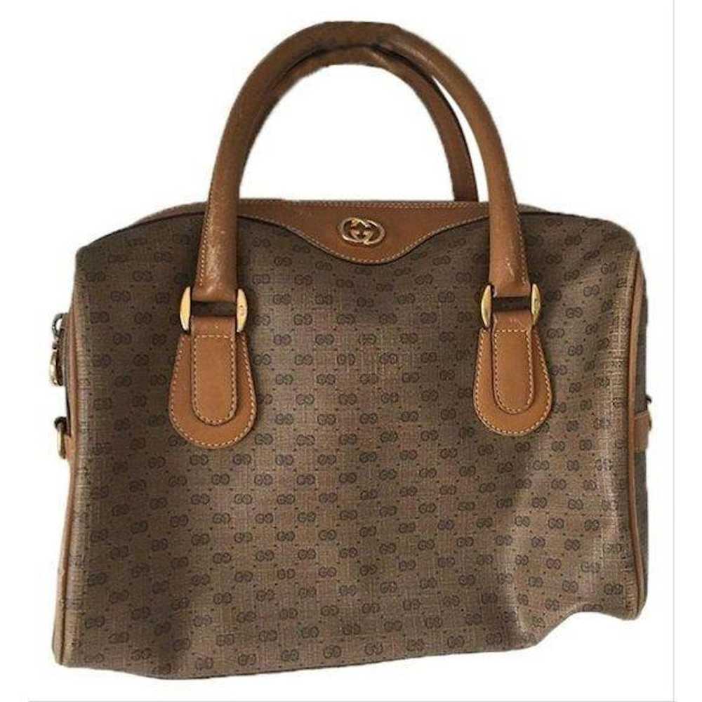 Gucci Gucci Boston Bag Monogrammed Vintage Brown … - image 1