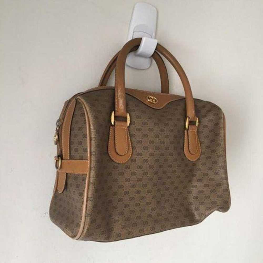 Gucci Gucci Boston Bag Monogrammed Vintage Brown … - image 3