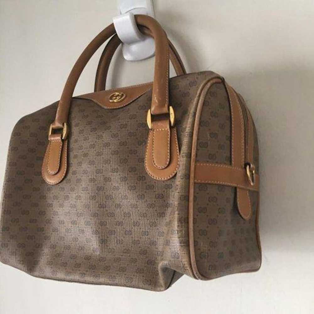 Gucci Gucci Boston Bag Monogrammed Vintage Brown … - image 4