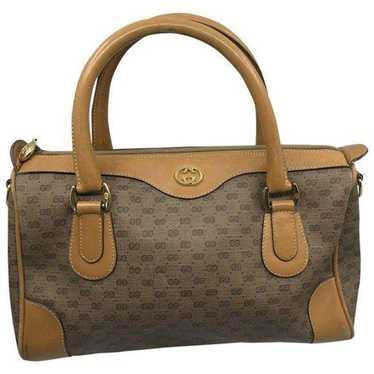 Gucci GUCCI Vintage Boston Bag Brown Coated Canvas - image 1