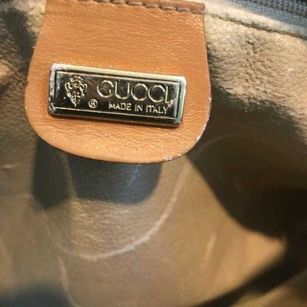 Gucci GUCCI Vintage Boston Bag Brown Coated Canvas - image 2