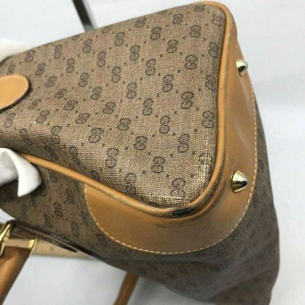 Gucci GUCCI Vintage Boston Bag Brown Coated Canvas - image 5