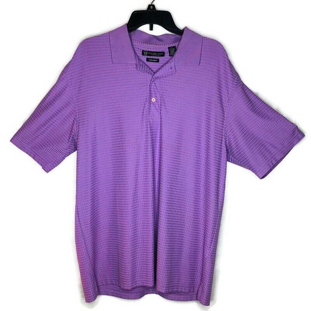 Oxford Oxford Golf Coolmax Men’s Shirt Size L Pur… - image 1