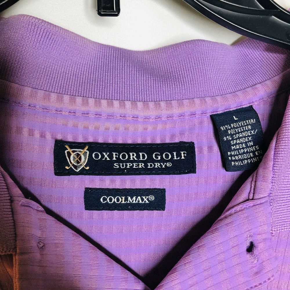 Oxford Oxford Golf Coolmax Men’s Shirt Size L Pur… - image 4