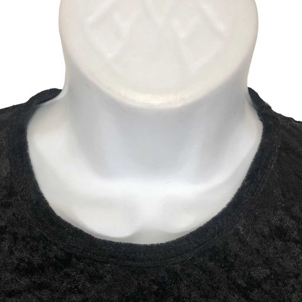 Morbid Threads Black Crushed Velvet Shirt Top Got… - image 2