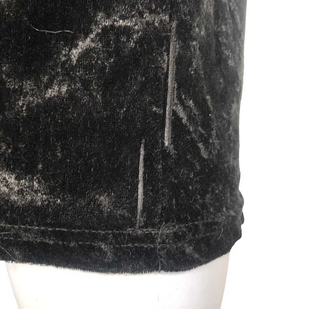 Morbid Threads Black Crushed Velvet Shirt Top Got… - image 3