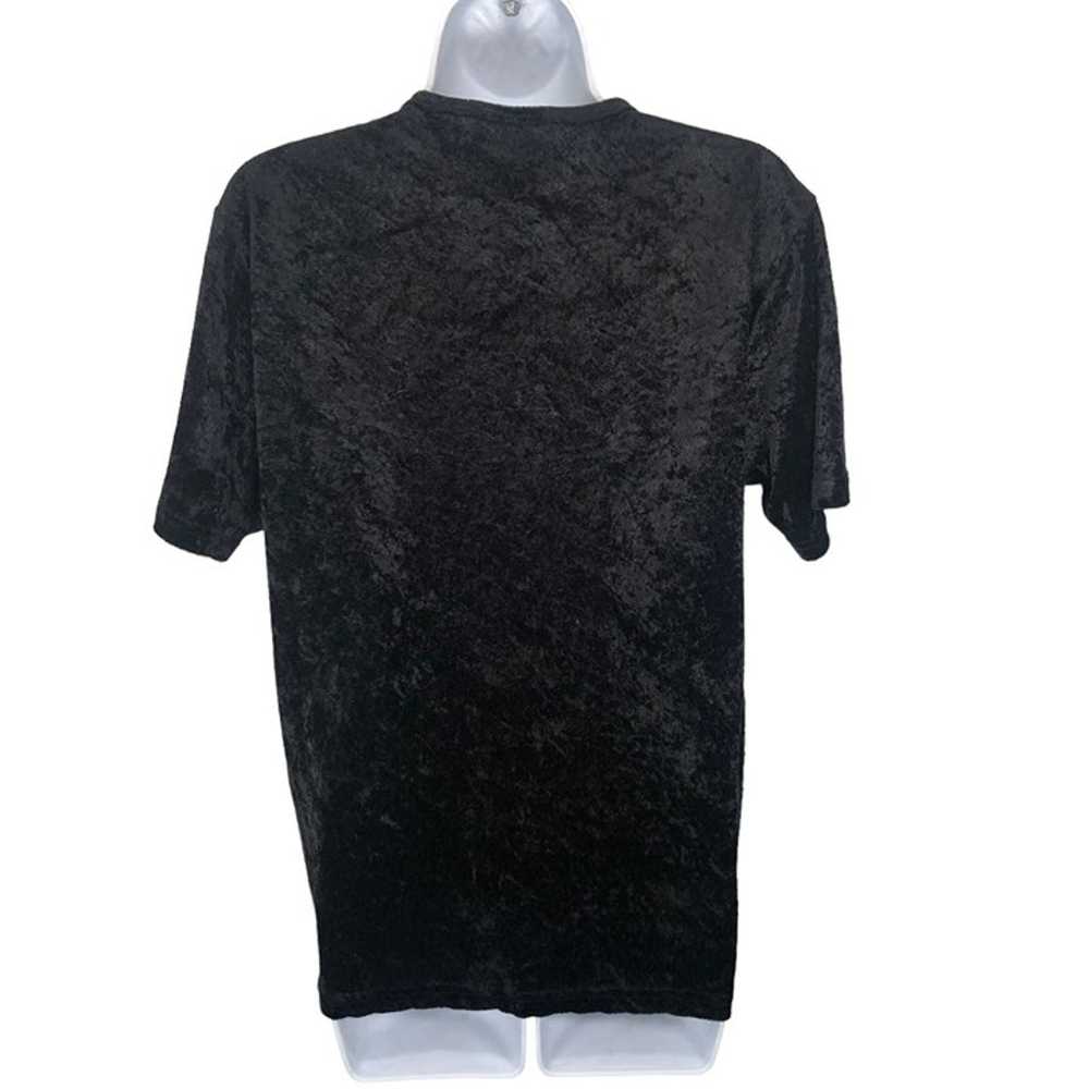 Morbid Threads Black Crushed Velvet Shirt Top Got… - image 7