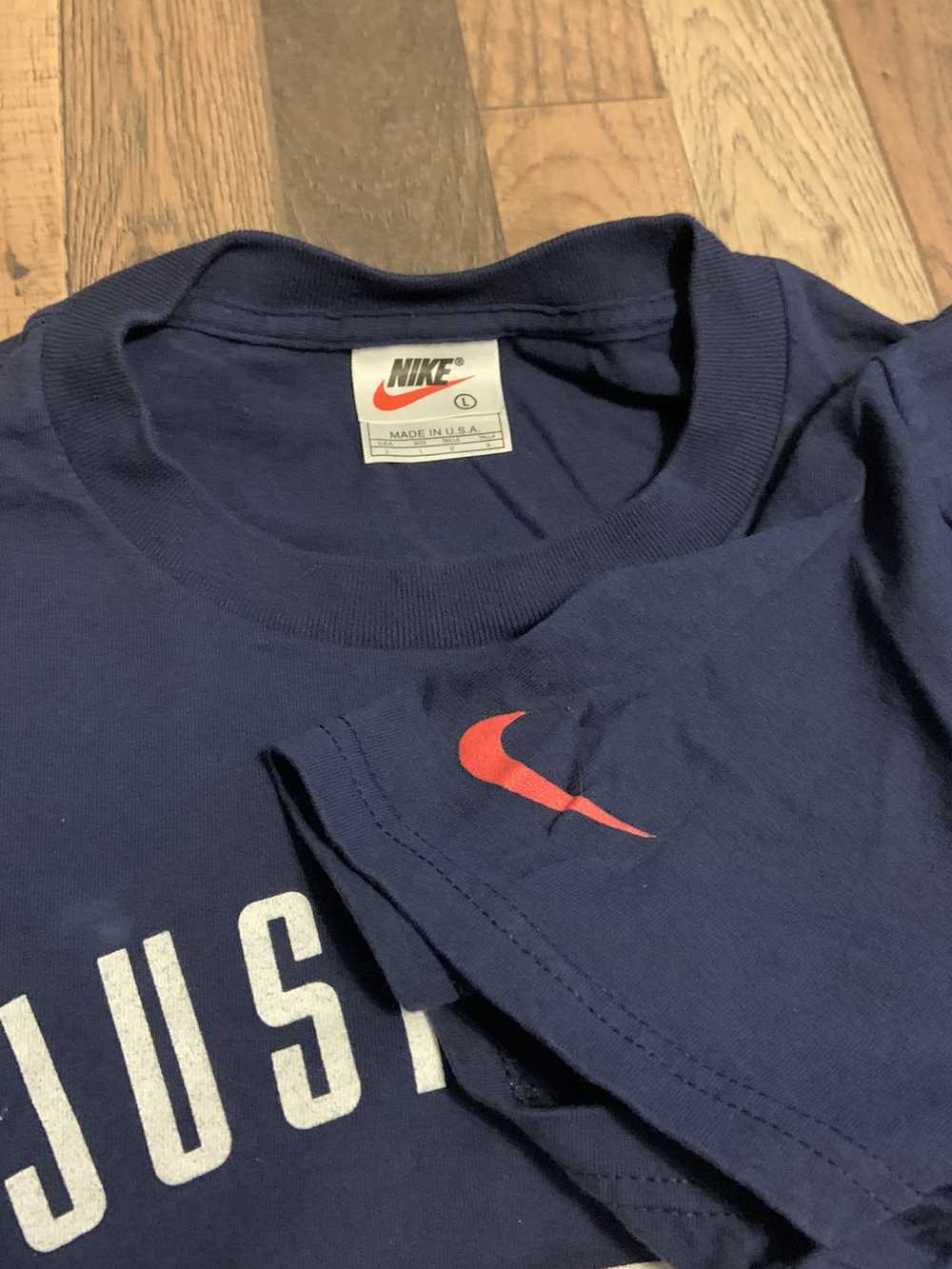 Nike × Vintage Vtg 90s nike just do it shirt L - image 3