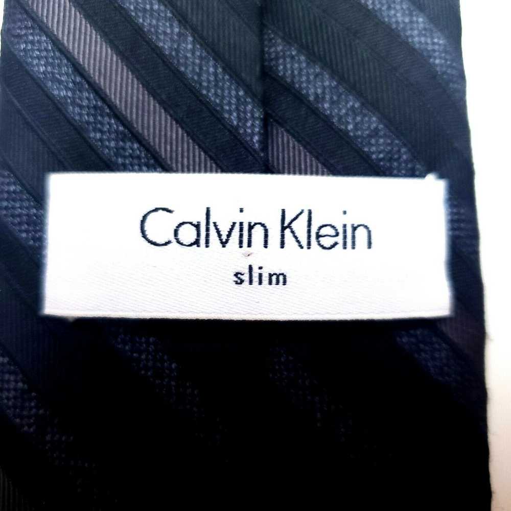 Calvin Klein Calvin Klein Woven Black Striped Sil… - image 3