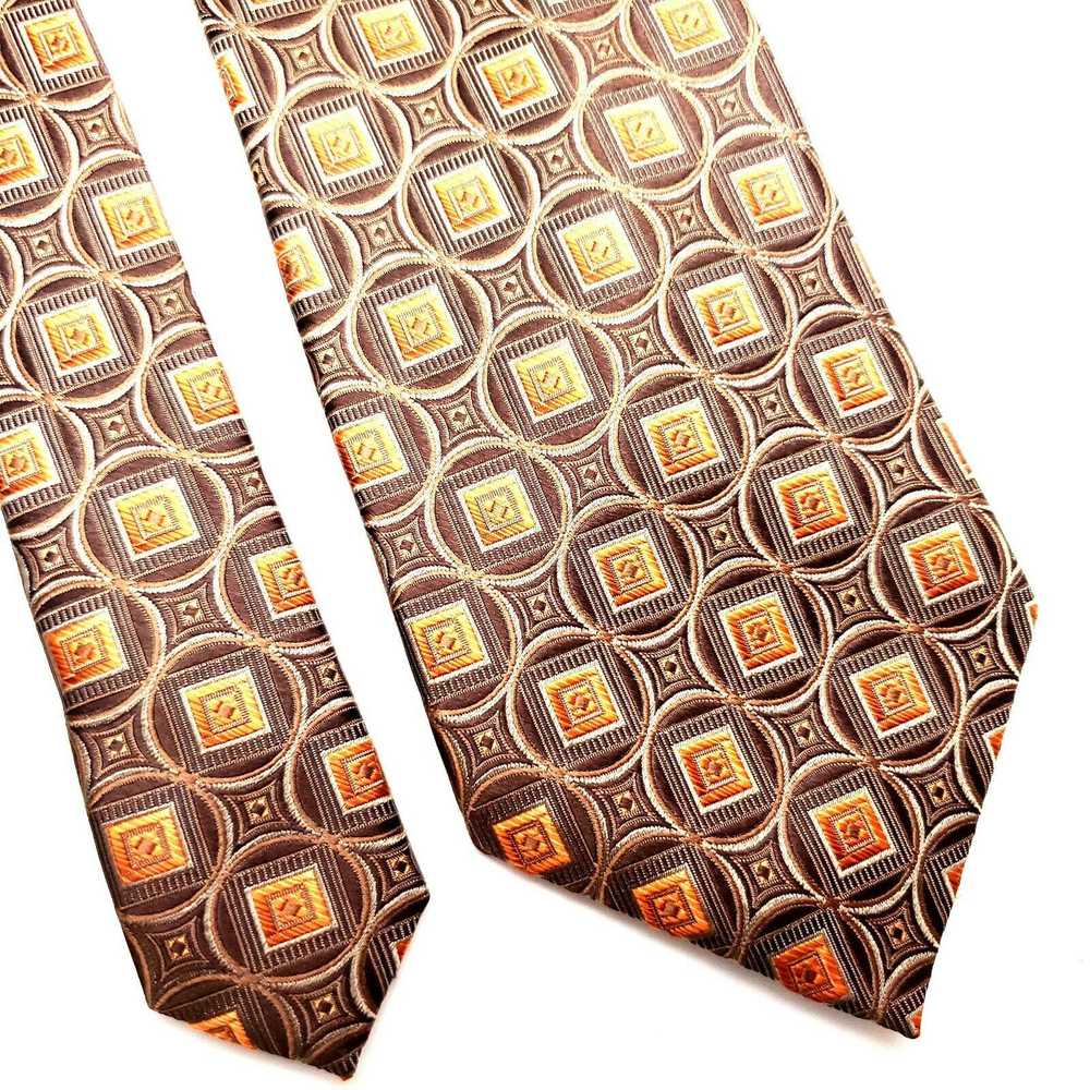 Pronto Uomo Pronto Uomo Couture Geometric Brown W… - image 1